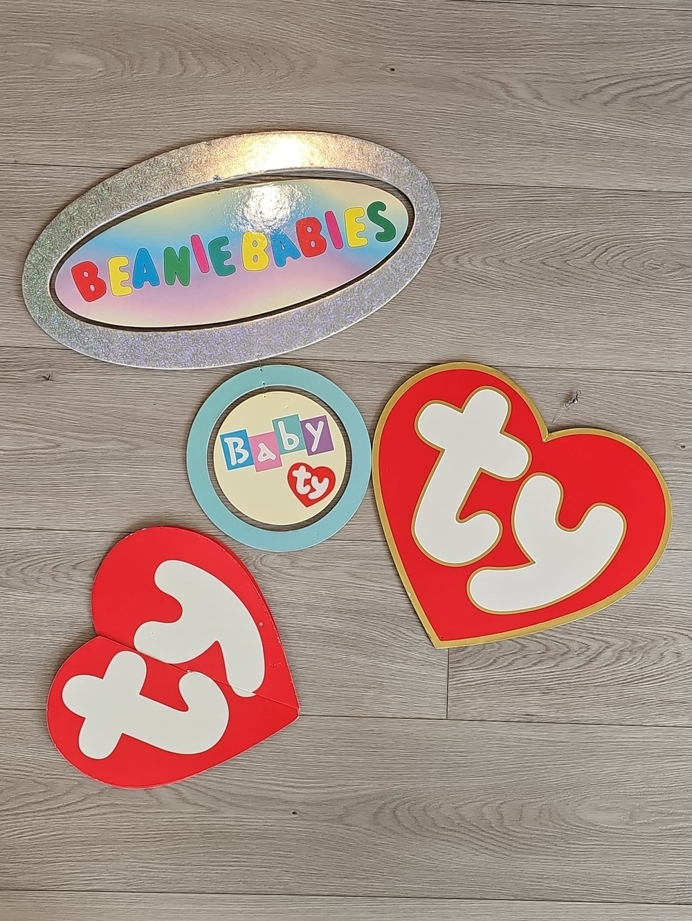Vintage Y2K TY Beanie Babies Promotional Signs